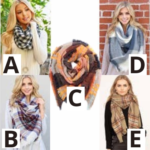 Scarf (5 color options) $19.99